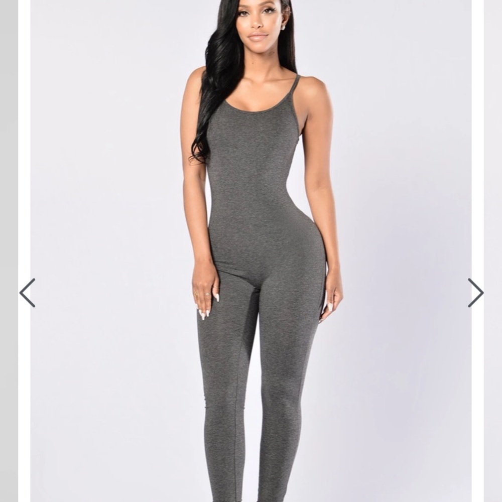 Fashion Nova Charcoal Jumpsuit